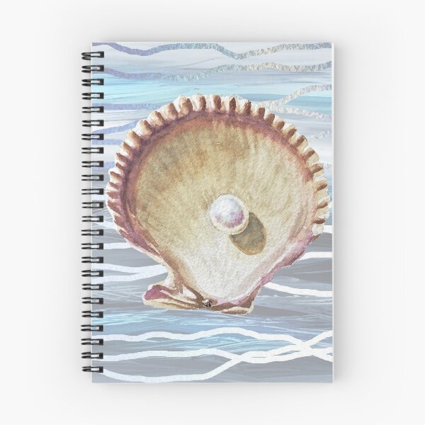 Item preview, Seashell Teal Blue Beach House Painting Decor IV designed and sold by Irina Sztukowski.