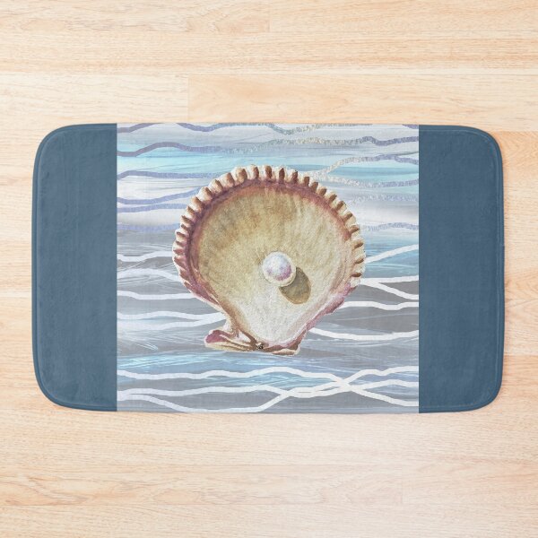 Item preview, Seashell Teal Blue Beach House Painting Decor IV designed and sold by Irina Sztukowski.