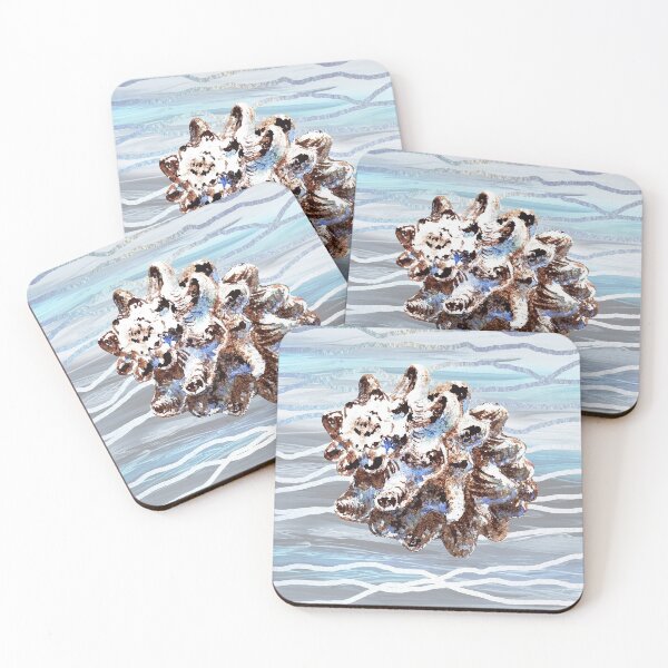 Item preview, Seashell Teal Blue Beach House Painting Decor VI designed and sold by Irina Sztukowski.