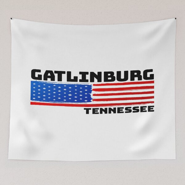 Item preview, Gatlinburg Tennessee Flag Patriotic Great Smoky Mountains designed and sold by DESTINATIONS DECAL.