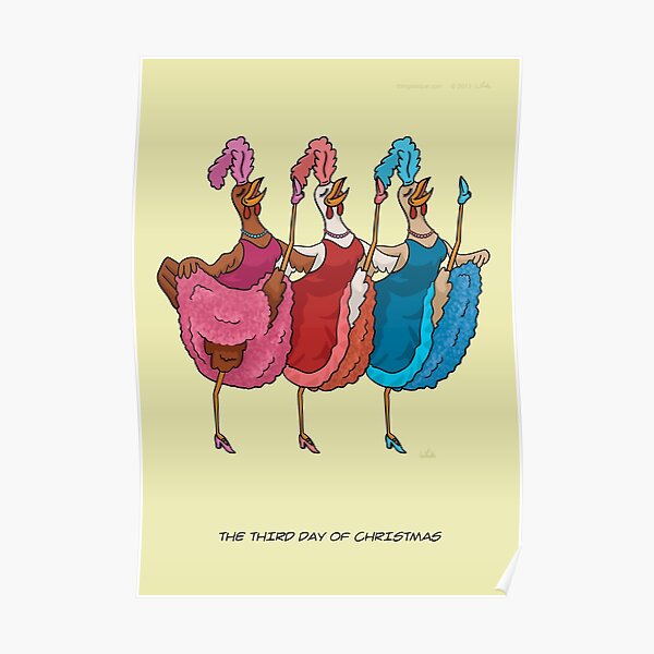 The Third Day of Christmas (3 French Hens) Poster