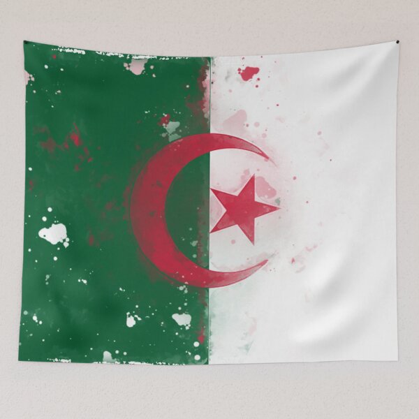 Item preview, Algeria Grunge Flag designed and sold by HomeLivingCo.