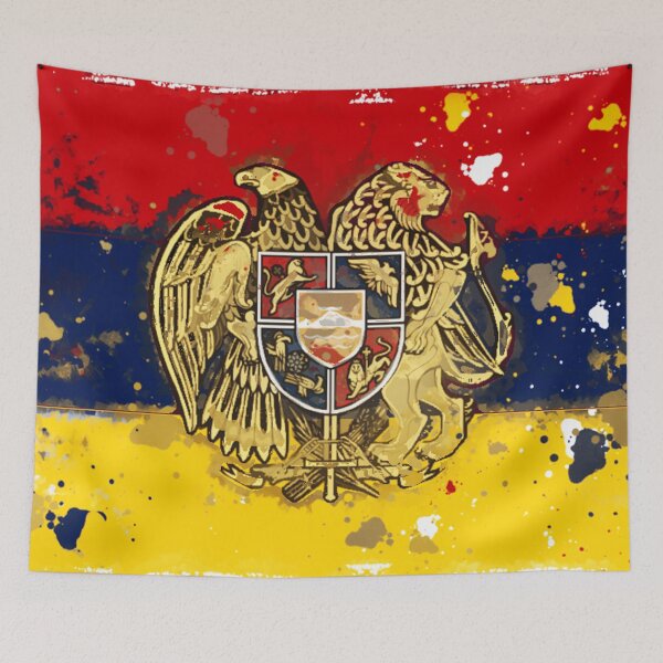 Item preview, Armenia Grunge Flag designed and sold by HomeLivingCo.
