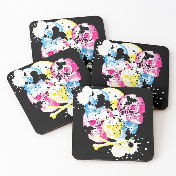 Item preview, Skulls of color and splatters. designed and sold by mike7henry.