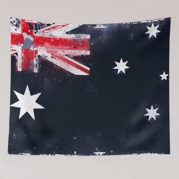 Item preview, Australia Grunge Flag designed and sold by HomeLivingCo.