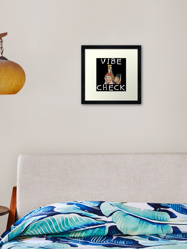Vibe Check Medieval Bayeux Tapestry Meme Framed Art Print By Spacedoglaika Redbubble