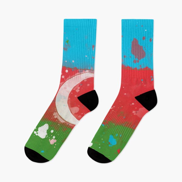Item preview, Azerbaijan Grunge Flag designed and sold by HomeLivingCo.