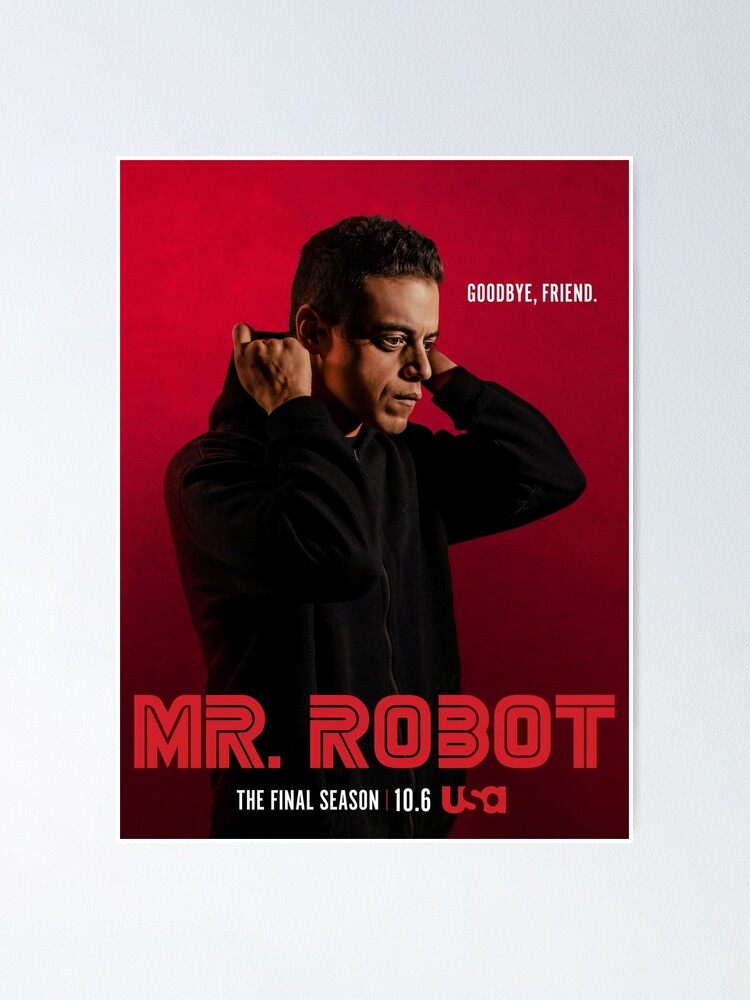 Mr Robot Auf Wiedersehen Freund Poster Von Mandastarlight Redbubble