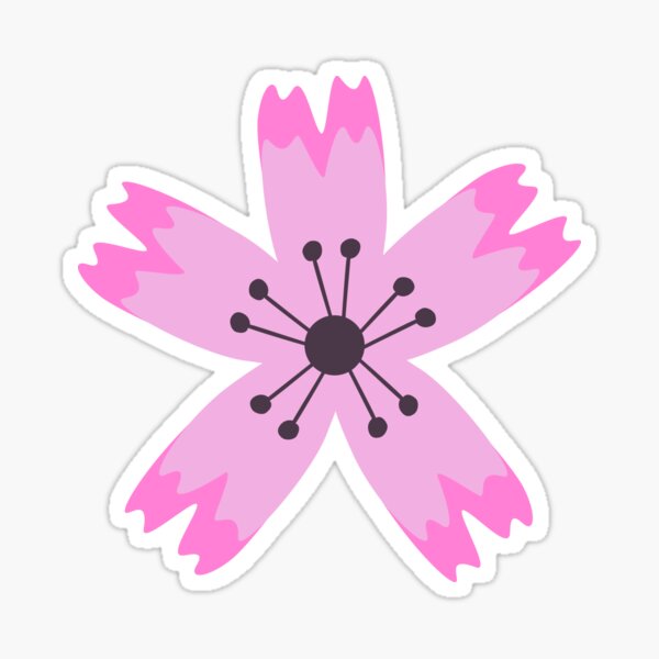 Pink sakura flower Sticker