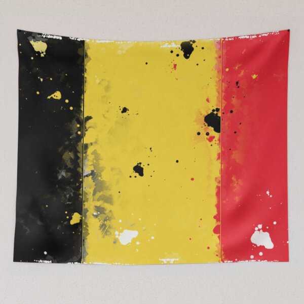Item preview, Belgium Grunge Flag designed and sold by HomeLivingCo.