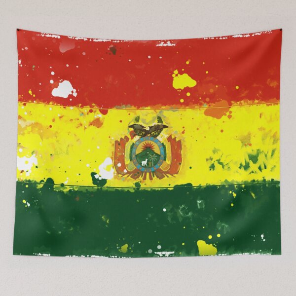 Item preview, Bolivia Grunge Flag designed and sold by HomeLivingCo.