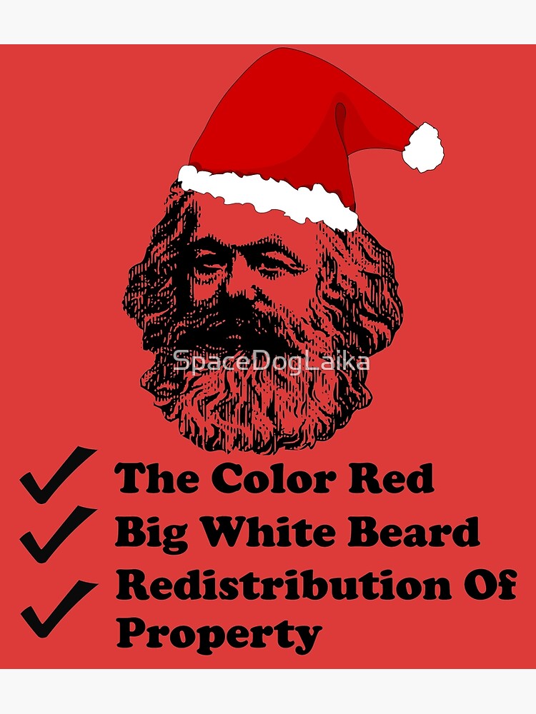 Santa Marx - Karl Marx, Christmas, Philosophy, Economics, Socialism,  Communism T-Shirt | Postcard