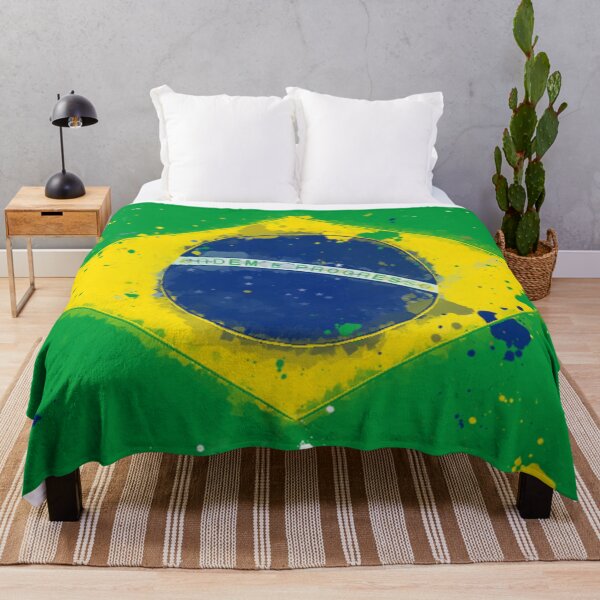 Item preview, Brazil Grunge Flag designed and sold by HomeLivingCo.