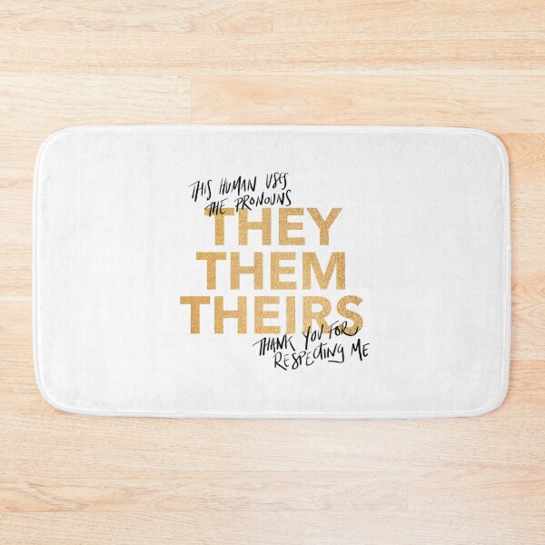 Item preview, they/them, v4 in gold sparkles  designed and sold by Skyler Orion X.