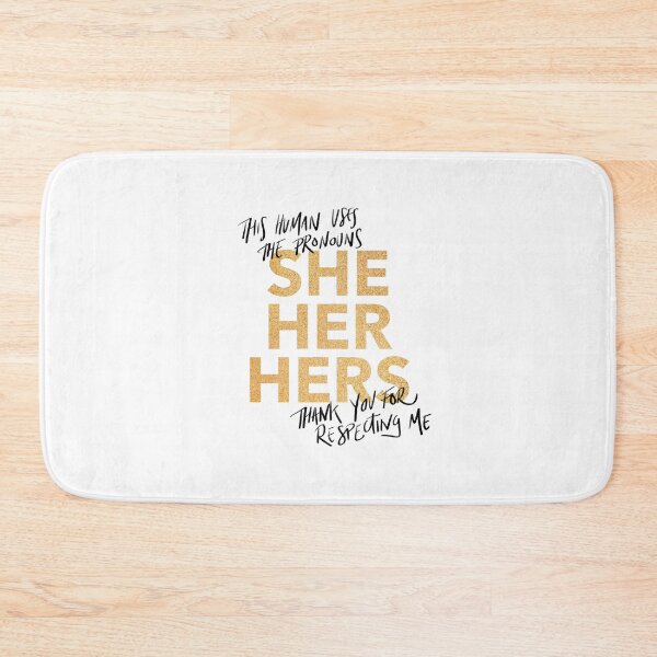 Item preview, she/her, v4 in gold sparkles  designed and sold by Skyler Orion X.