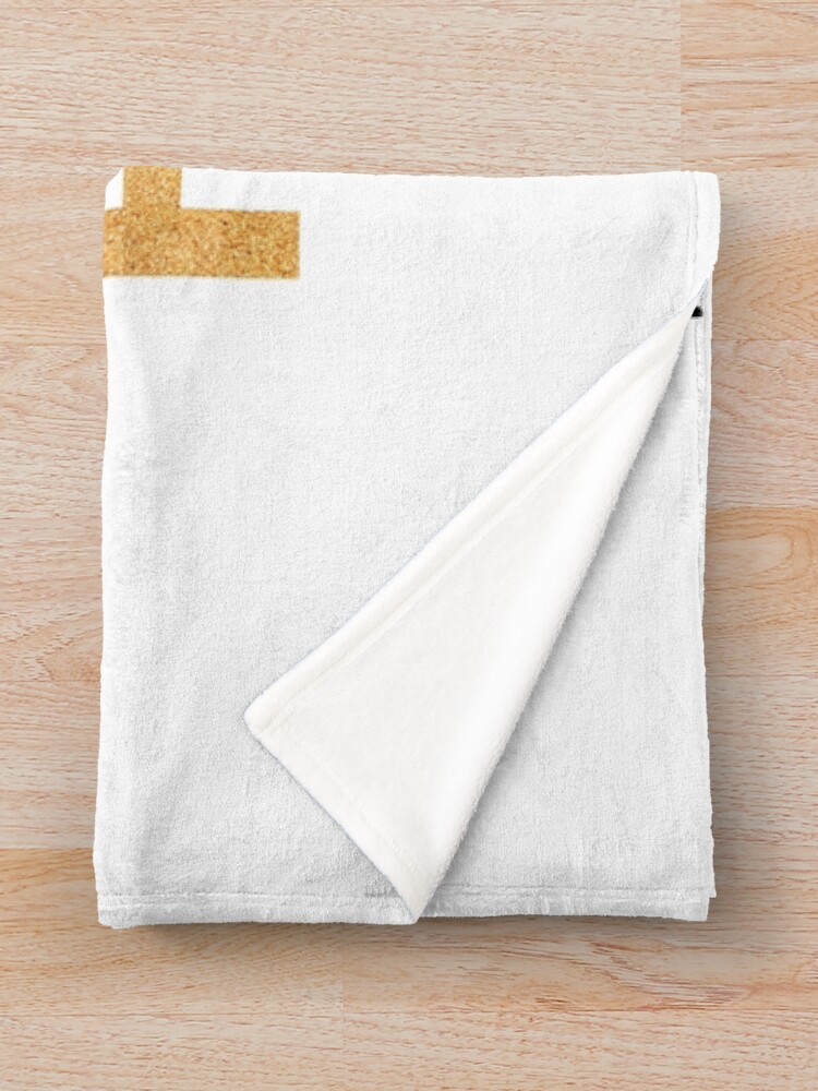 Alternate view of she/her, v4 in gold sparkles Throw Blanket