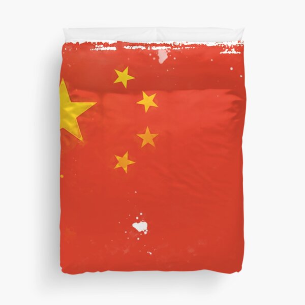 Item preview, China Grunge Flag designed and sold by HomeLivingCo.