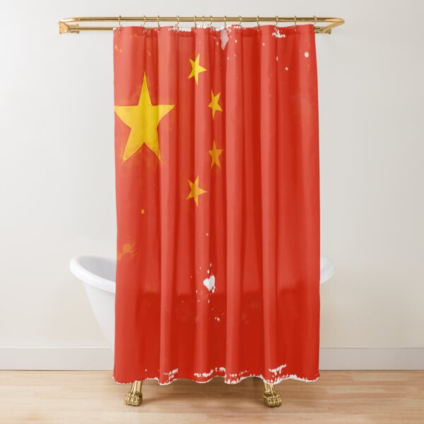 Item preview, China Grunge Flag designed and sold by HomeLivingCo.