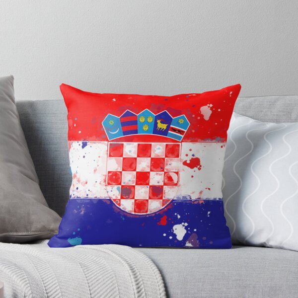 Item preview, Croatia Grunge Flag designed and sold by HomeLivingCo.