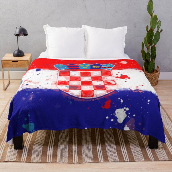 Item preview, Croatia Grunge Flag designed and sold by HomeLivingCo.
