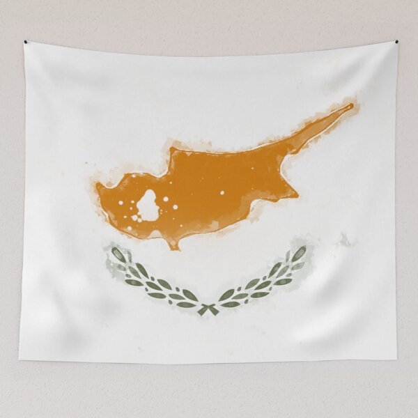 Item preview, Cyprus Grunge Flag designed and sold by HomeLivingCo.