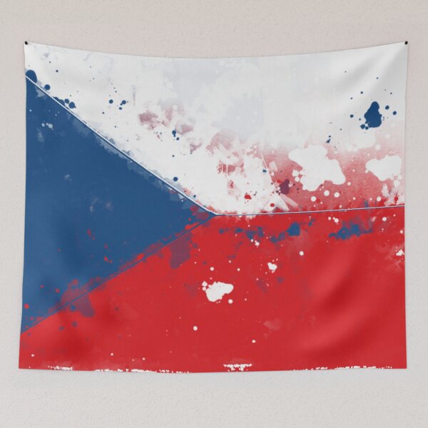 Item preview, Czech Republic Grunge Flag designed and sold by HomeLivingCo.