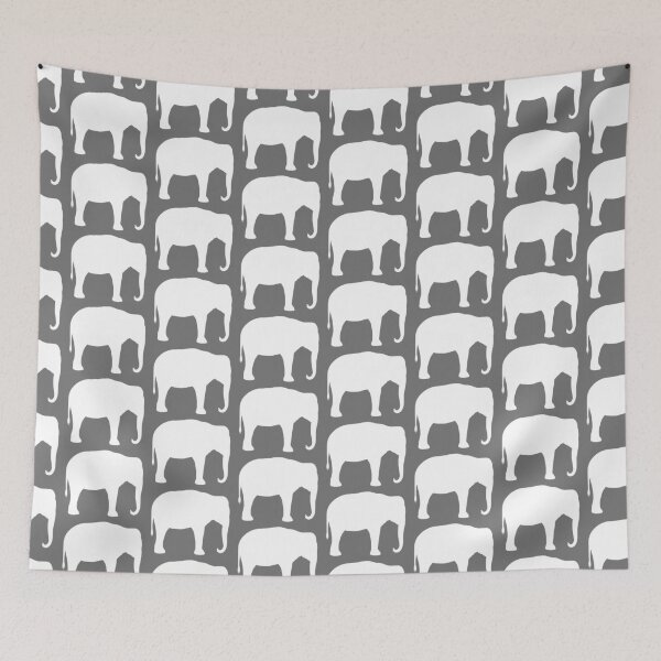 Item preview, Asian Elephant Silhouette(s) designed and sold by Jenn Inashvili.