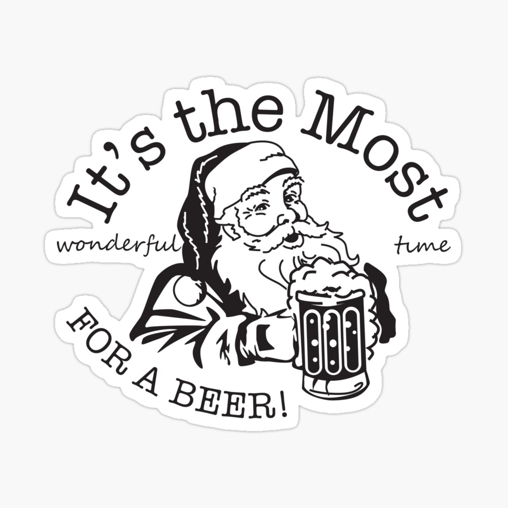 Beer Can Glass-It's The Most Wonderful Time for A Beer-Funny