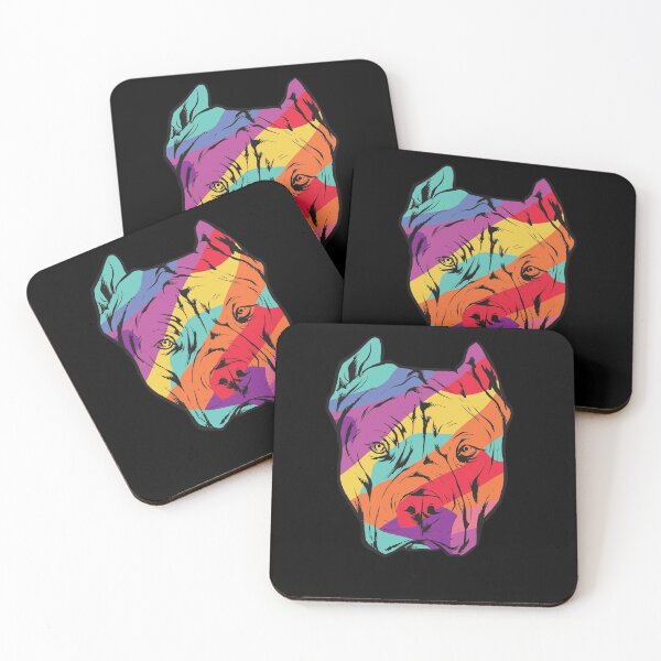 Item preview, Cute Colorful Abstract Dog Pitbull T-Shirt designed and sold by PBANDJCO.
