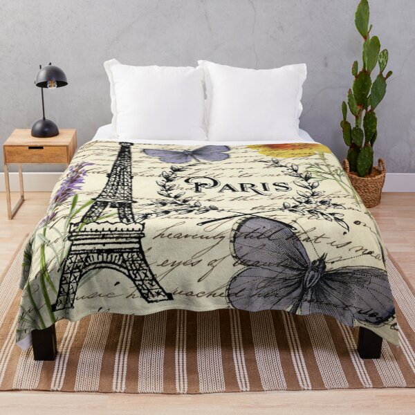 Item preview, dark academia botanical butterfly french scripts floral paris eiffel tower designed and sold by LEILA ART SPACE.
