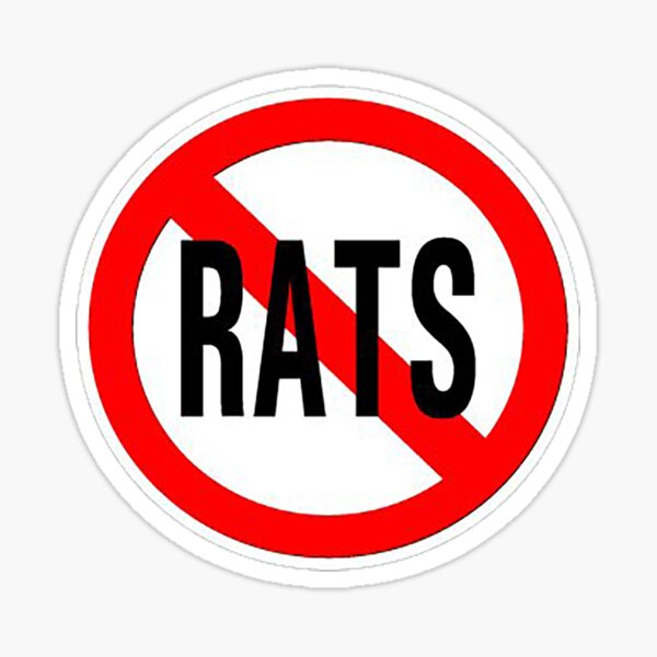 No Rats Sticker By Unionpride Redbubble