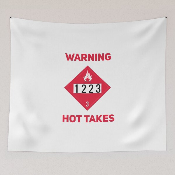 Item preview, Warning Hot Takes designed and sold by Joepseudo.