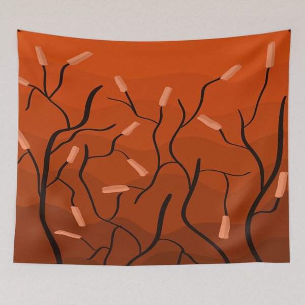 Item preview, Orange Earth with flowers Design designed and sold by Susaans-Art.