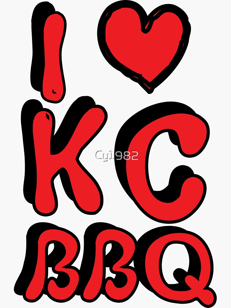 I Love KC Sticker for Sale by Cy1982