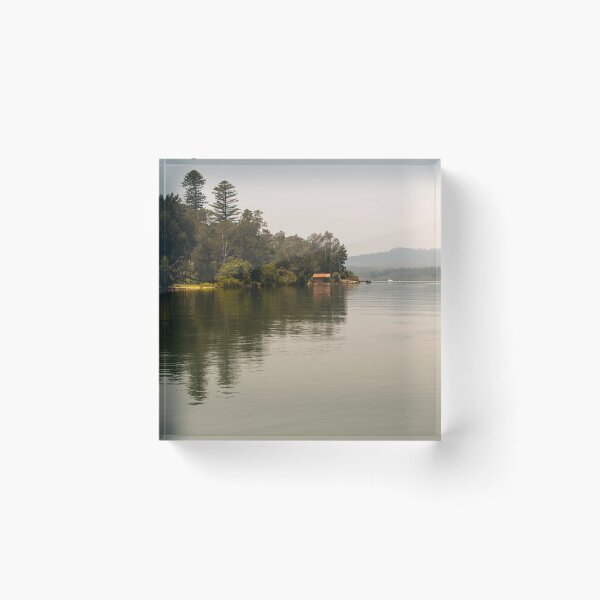Item preview, Calm Water at Eulalia Wharf in Davistown NSW Central Coast of Australia designed and sold by suziq1962.