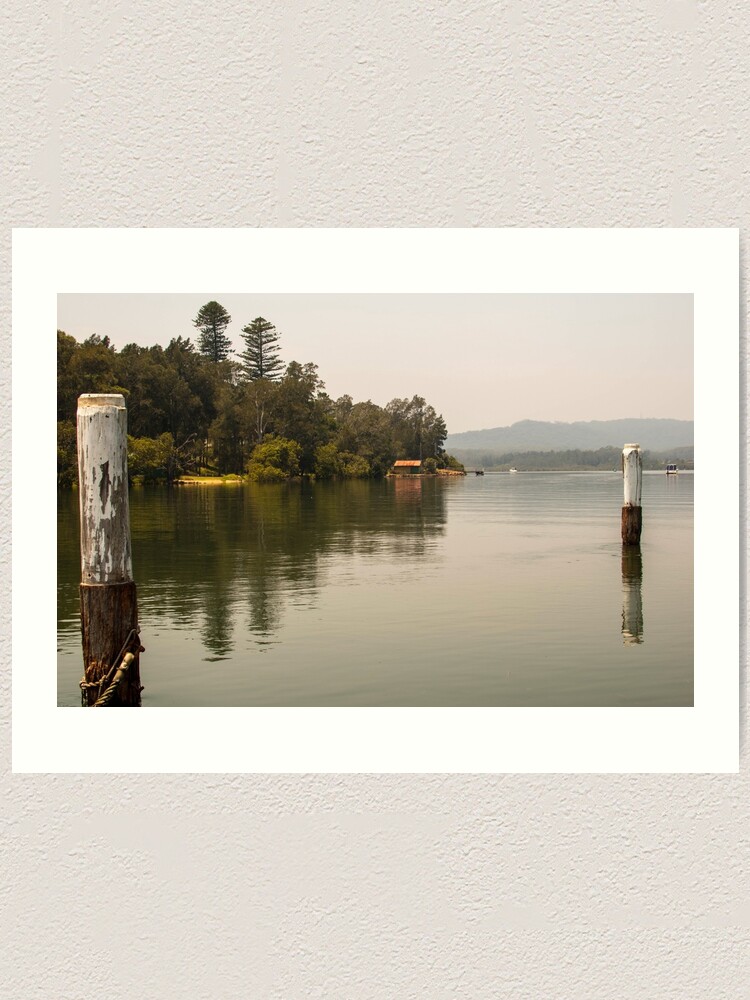 Alternate view of Calm Water at Eulalia Wharf in Davistown Australia Art Print