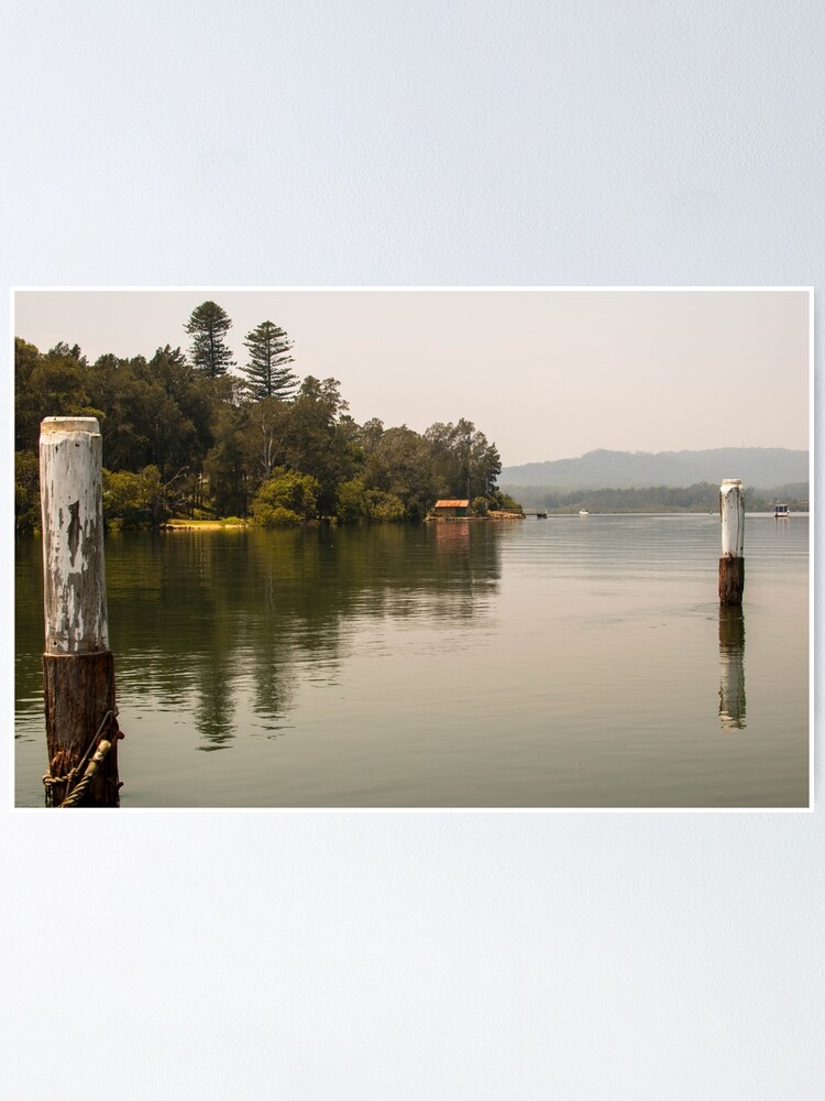 Alternate view of Calm Water at Eulalia Wharf in Davistown Australia Poster