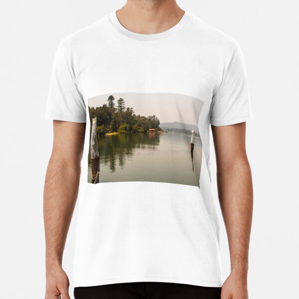 Calm Water at Eulalia Wharf in Davistown Australia Premium T-Shirt