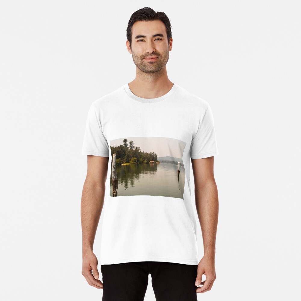 Calm Water at Eulalia Wharf in Davistown Australia Premium T-Shirt