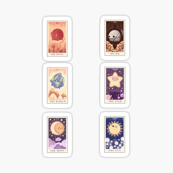 Copy of tarot cards sticker set Sticker