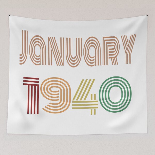 Item preview, Happy 80th Birthday, Happy Eighties Birthday, born in January 1940 designed and sold by marosharaf.