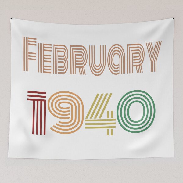 Item preview, Happy 80th Birthday, Happy Eighties Birthday, born in February 1940 designed and sold by marosharaf.