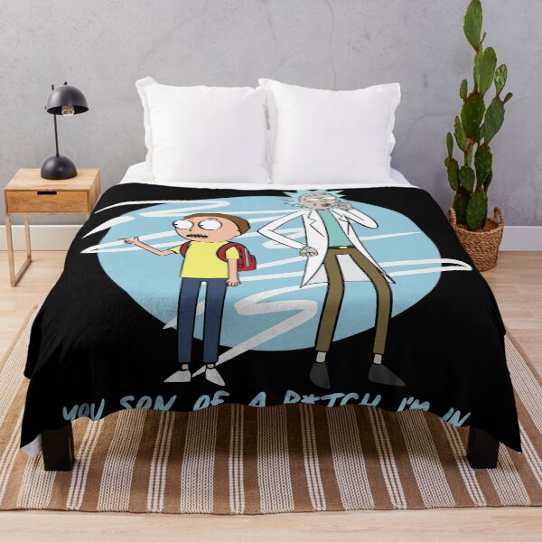 You Son Of A B*tch, I'm In (Rick & Morty) Throw Blanket