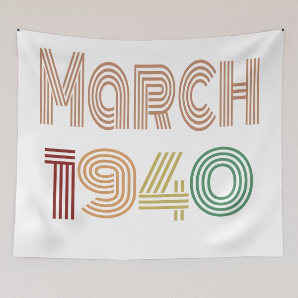 Item preview, Happy 80th Birthday, Happy Eighties Birthday, born in March 1940 designed and sold by marosharaf.