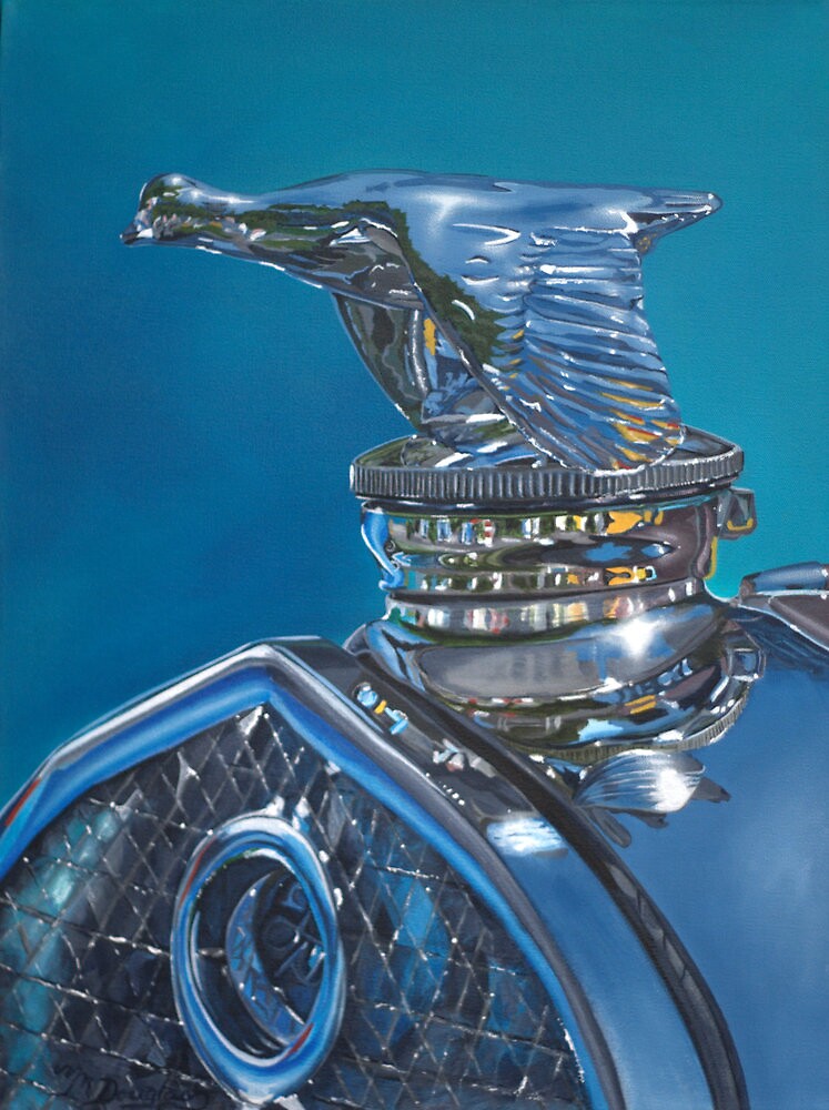 "Classic Ford Hood Ornament" by Melodie Douglas | Redbubble