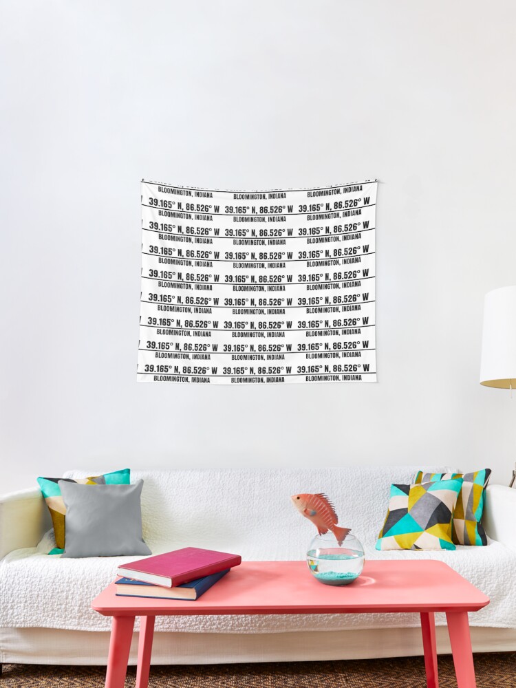 Bloomington Indiana Coordinates Tapestry By Ha1ei Redbubble
