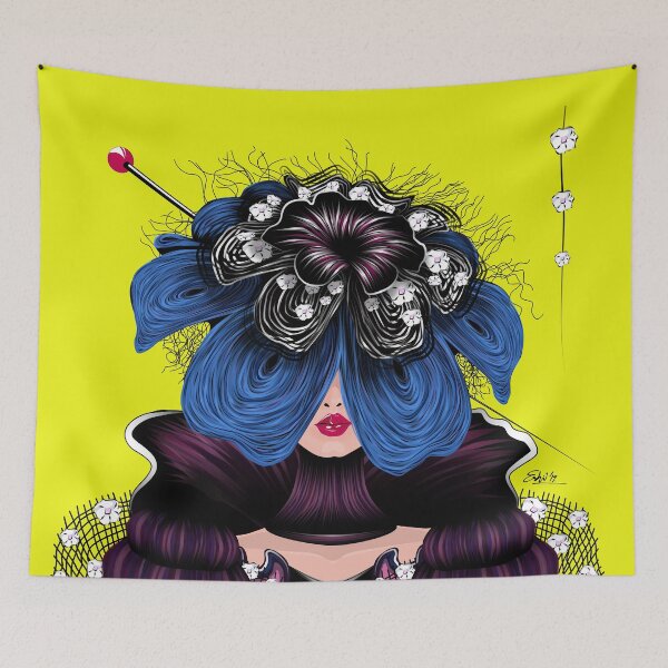 Item preview, Aria Pompadour - Yellow designed and sold by eshipaints.
