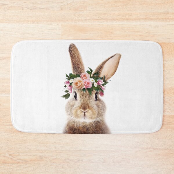 Item preview,  Baby Rabbit With Flower Crown, Baby Animals Art Print by Synplus designed and sold by synplus.