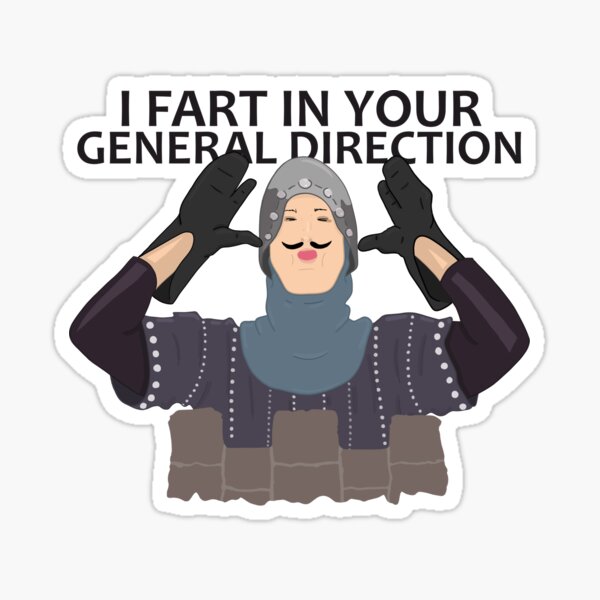 Monty Python French Knight Fart Sticker