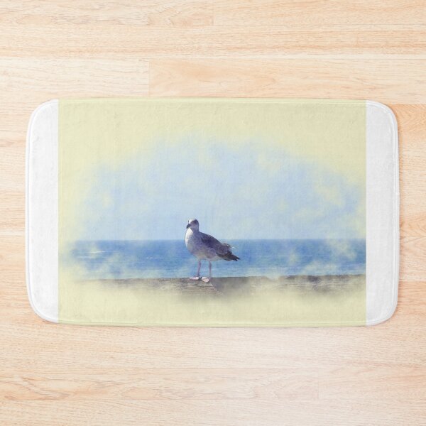 Item preview, Seagull on the Pier Watercolor designed and sold by LuxPNSilva.